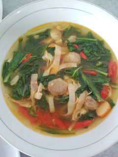 Foto resep Sawi Bakso Crab
