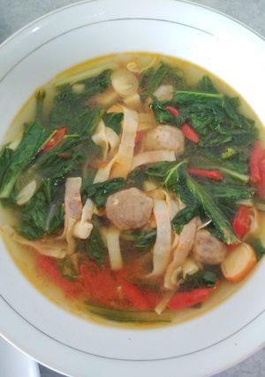 Foto resep Sawi Bakso Crab