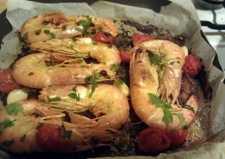 Prawns mediterranean style