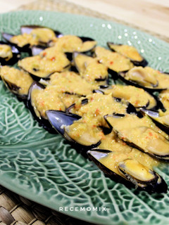 Una foto de Mejillones con salsa de vinagreta