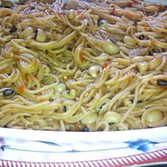 A picture of Beans & spagetti jollof.