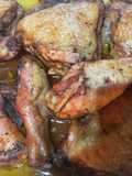 Pollo al horno navideño