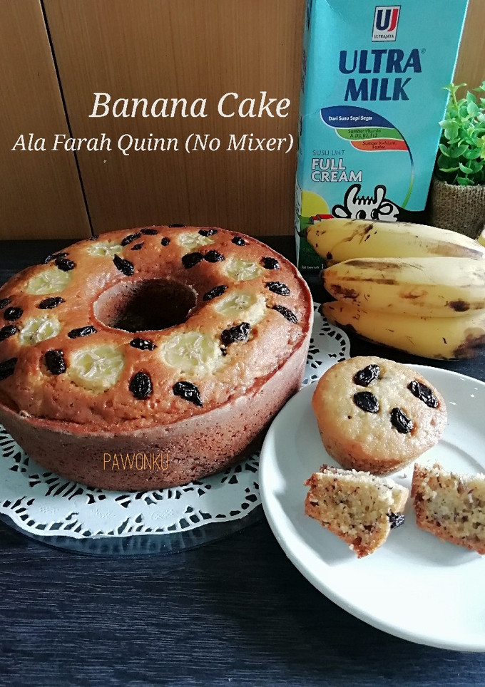 Foto resep 502.Banana Cake ala Farah Quinn (No. Mixer)
