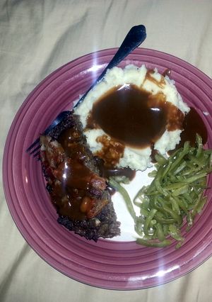 A picture of elk burger meatloaf.