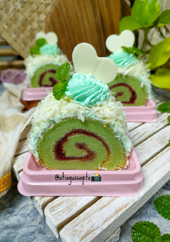 Foto resep Pandan Chiffon Roll Tepung Ketan (820)