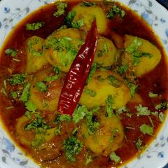 A picture of Dum Aloo (with out onion & garlick).