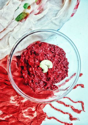 A picture of Beetroot halwa.
