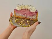 A picture of cherry cheesecake