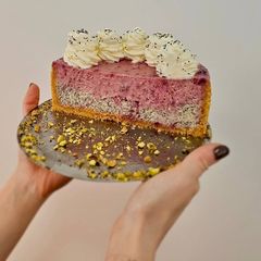 Cherry–Poppy Seed Cheesecake A picture of Cherry–Poppy Seed Cheesecake.