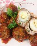 Chả cá bọc trứng cút sốt cà