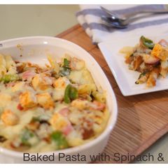 A picture of Paneer & Spinach Pasta Bake.
