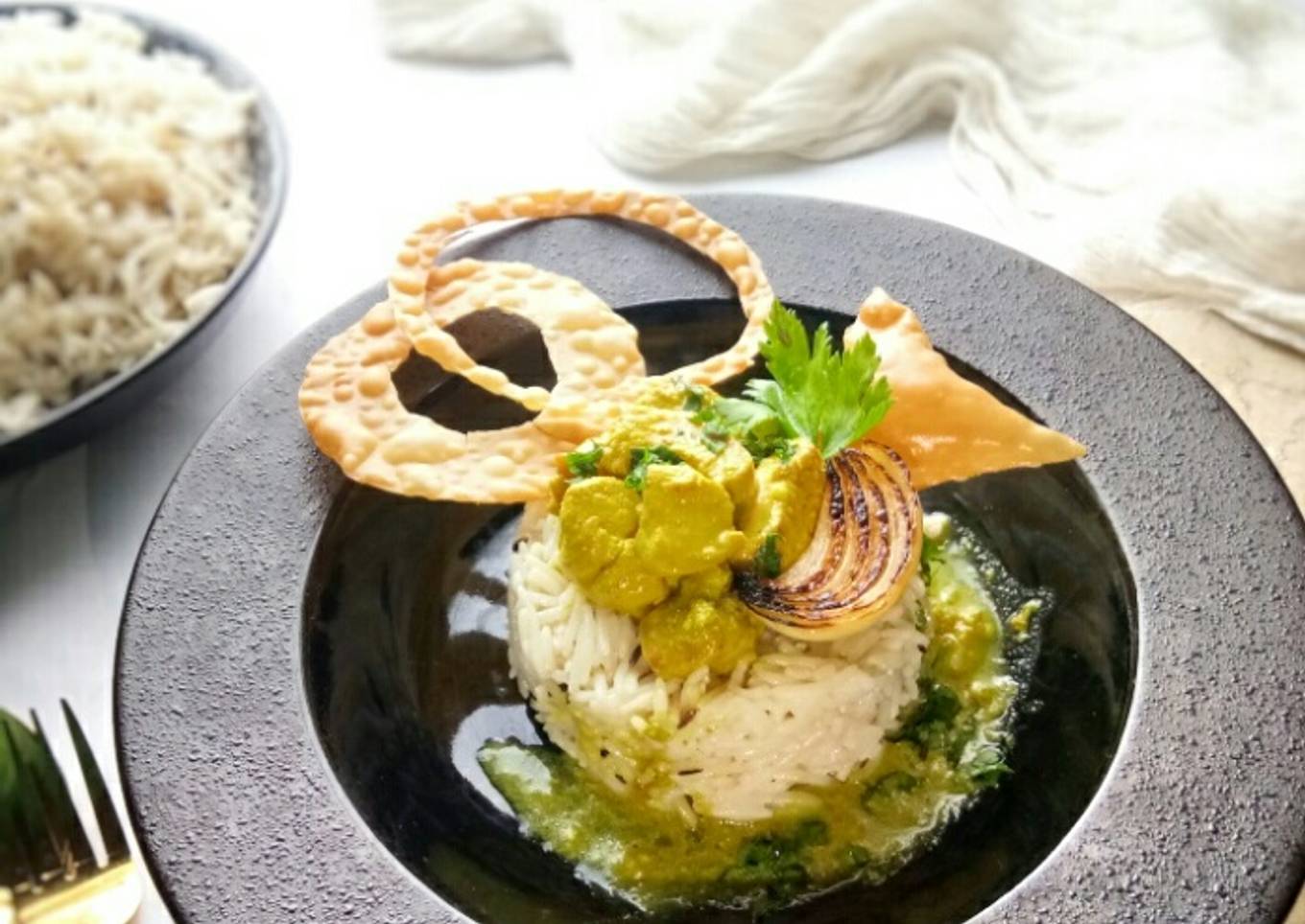 Jeera Rice with Chicken Tikka Masala