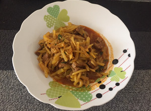 Una foto de Olluquito de carne