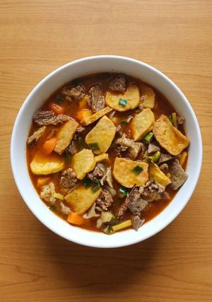 Foto resep Daging Campur Kuah Merah