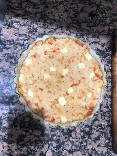 Una foto de Tarta de coliflor. Con masa casera