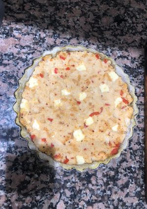 Una foto de Tarta de coliflor. Con masa casera