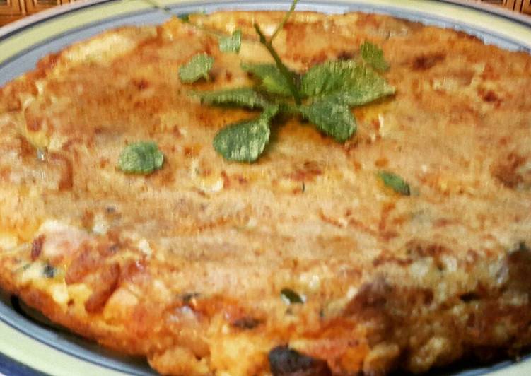 #frittata di #uova con #zucchine genovesi e #funghi