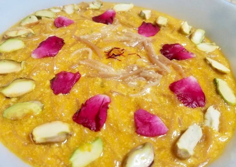 Easiest Way to Prepare Quick Alphonso mango vermicelli kheer/ mango sevai kheer