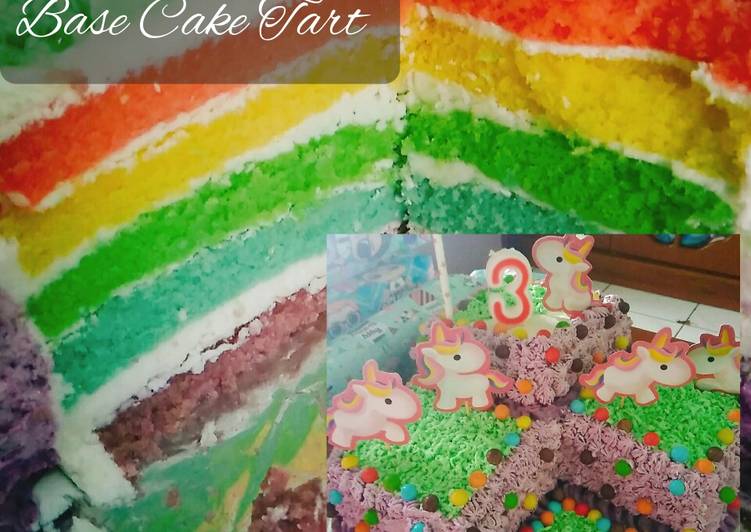 Rainbow Cake (Base Cake Tart)