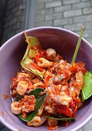 Foto resep Sambel cumi asin pedas