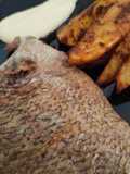 Pargo a la Plancha con Patatas Masala al Horno y Mayonesa de Mandarina