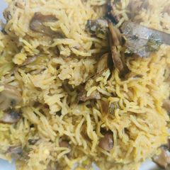 Mushroom pulao A picture of Mushroom pulao.