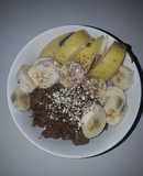 Gachas o porridge de avena con chocolate