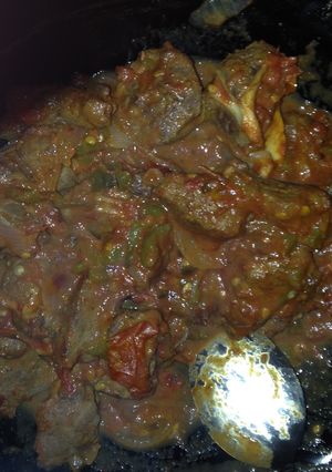 A picture of Wet fried liver.