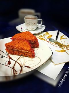 عکسی از دستور اسنک کرم کنجد و شیره توت
