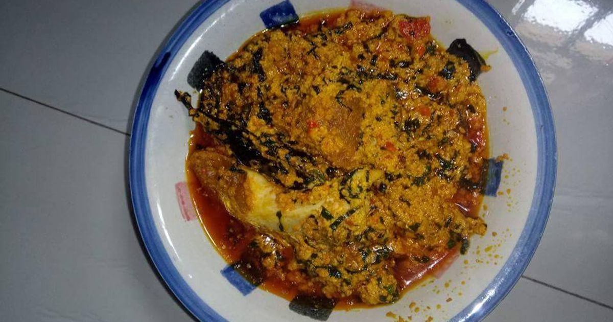 Egusi soup with ugu