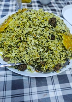 عکسی از دستور اسفناج پلو