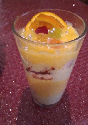 صورة لوصفة تحلية الطبقات بالعصير 😋❤️