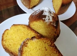 Una foto de Bizcochuelo de Harina de Maíz (Bolo de Fubá) Recetas Tradicionales de Brasil 🇧🇷
