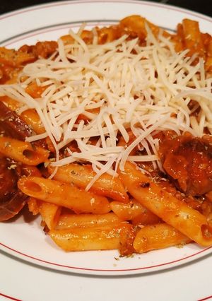 Una foto de Macarrones con chorizo