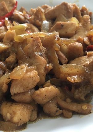 Foto resep Tumis ayam lada hitam