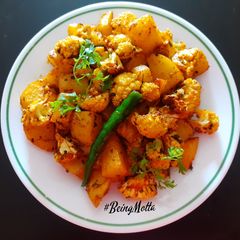 A picture of Grilled Cauliflower-Potato Subzi (Airfryer).