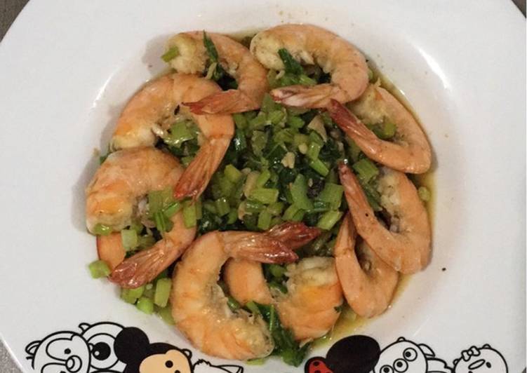 Resep Tumis Udang Caisim, Enak Banget