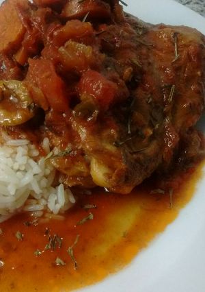 Una foto de Pollo a la portuguesa