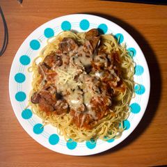 A picture of Red sauce Pasta.