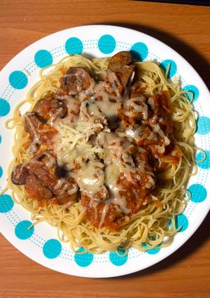 A picture of Red sauce Pasta.