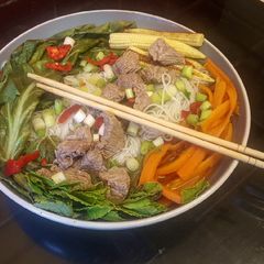 A picture of Healthy Pho Bo.