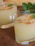 Copitas de melón con polvo de jamón crujiente