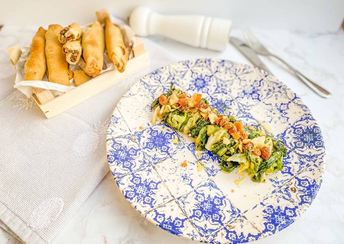 Modo semplice a Preparare Fatto in casa super veloce Scarola stufata 🥬