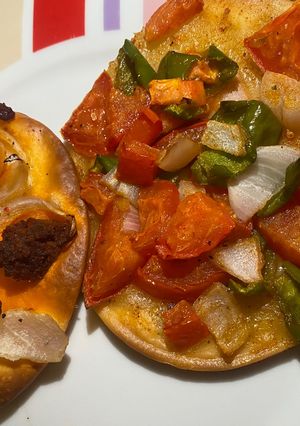 Una foto de Mini cocas Mallorquinas: cebolla con sobrasada /de Trempó (Picadillo)