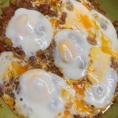 Afgani breakfast eggs A picture of Afgani breakfast eggs.