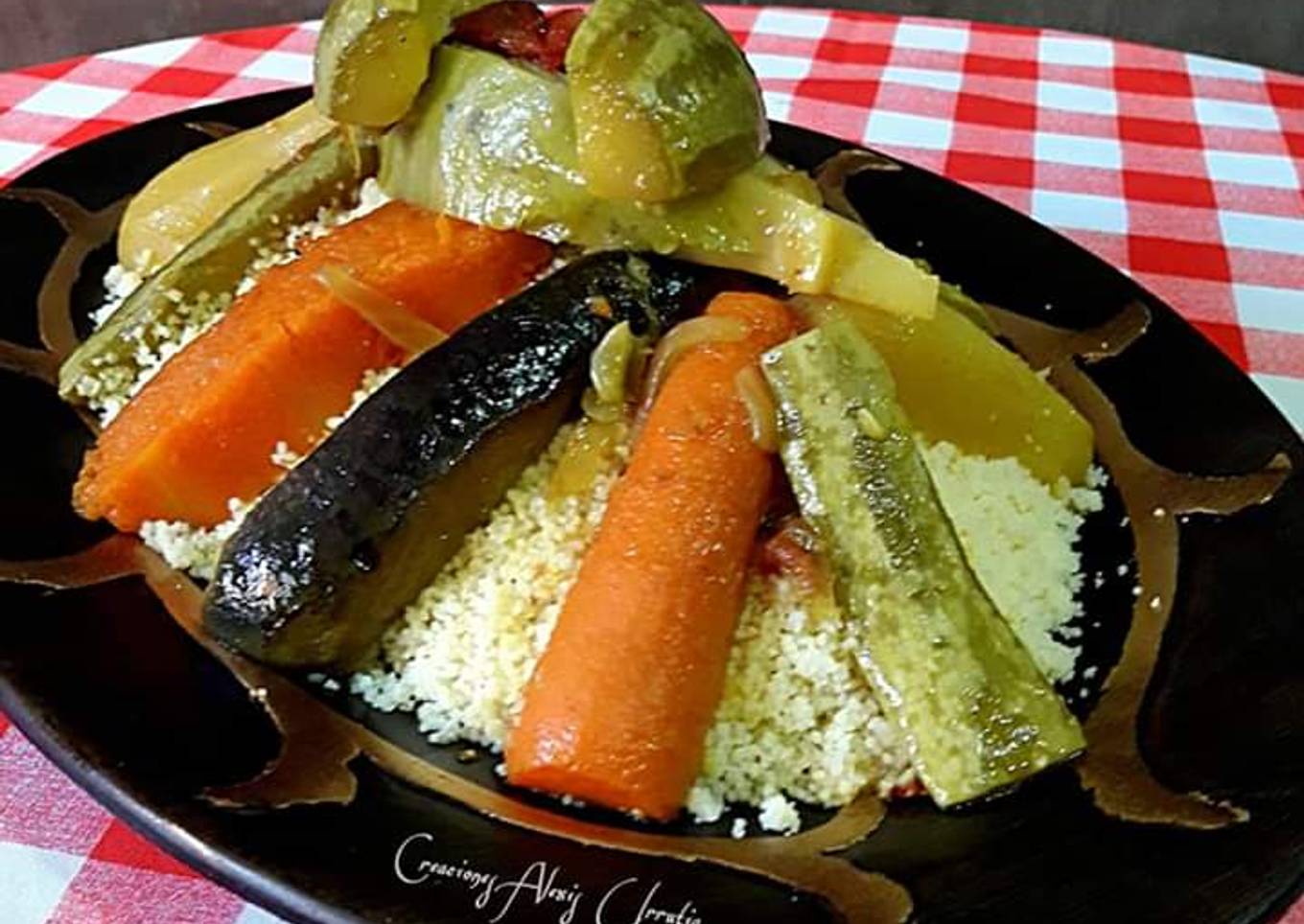 Cuscus de carne de ternera y siete verduras