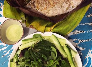 Hình của món Cá dìa nướng mọi.