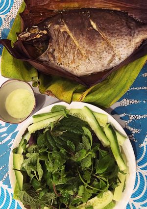 Hình của món Cá dìa nướng mọi.