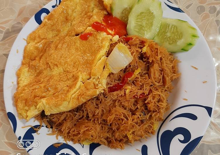 Resep Bihun goreng ikan tongkol+ telur dadar Anti Gagal