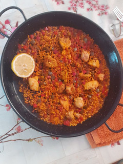 Una foto de Paella ligera sin aceites 👌